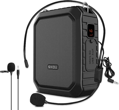 Voice Amplifier with Lapel Mic/Microphone Headset-18W IPX5 Waterproof ...