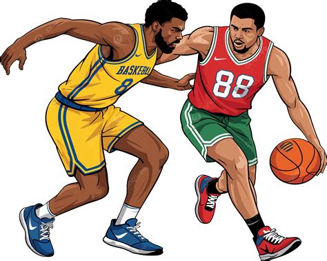 Clipart Basketball Player Defense