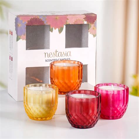 Citrus And Spice Scented Candle Set Of 4 Online - Premium Candle | Nestasia