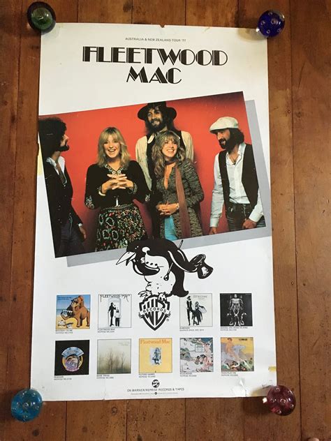 Fleetwood Mac 1977 Warner Bros Records Aust & NZ Tour Poster | Etsy ...