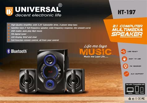 Universal 4.1 Computer Multimedia Amplifier (Powerful Bass | Bluetooth ...