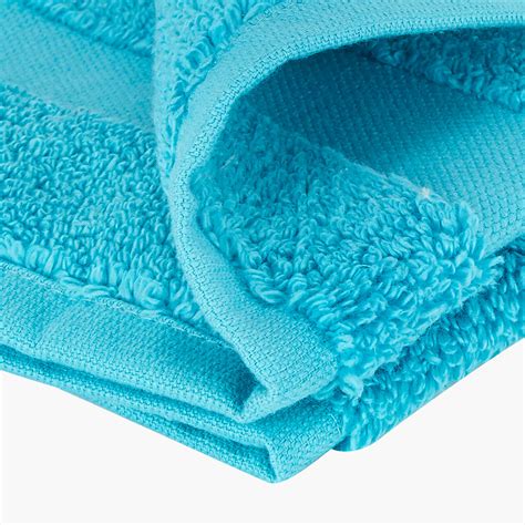 Buy PORTICO Cloud Blue Textured Cotton Face Towel - 30x30cm - Set of 4 ...
