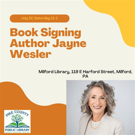 Book Signing Event-Meet Jayne Wesler - Pike County Public Library