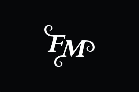 Monogram FM Logo V2 Grafik Von Greenlines Studios · Creative Fabrica