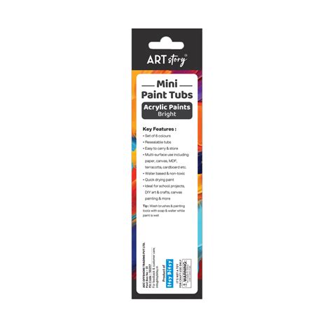 Mini Paint Tubs Acrylic Paint Bright 6ml x 6 shades – Itsy Bitsy