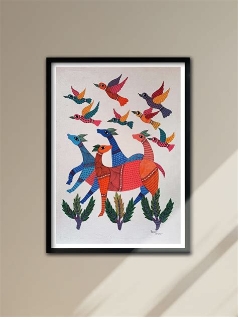 Animals Gond Painting Online | Gond Historical & Cultural Art