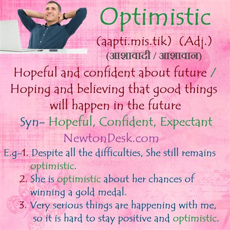 Optimistic Meaning - Hopeful and Confident About Future - FlashCards