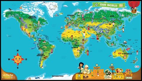 World Map for Kids 的图像结果