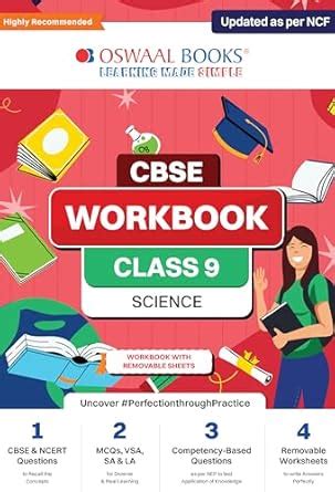 Oswaal CBSE Workbook for Class 9 Science | Updated as per NCF | For ...