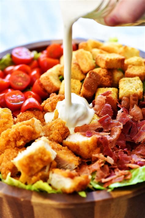 Crispy Chicken BLT Salad - Life In The Lofthouse