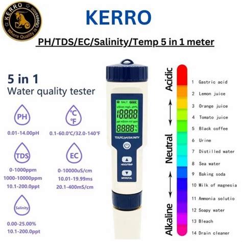 Temperature Humidity Tester, 1 Button Calibration Water Quality Monitor ...