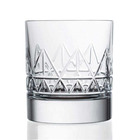 INOVIQUE Lucent Diamond Cut Crystal Whiskey Glasses | 310ML | Set of 6 ...