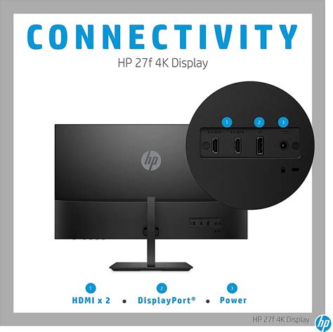 Buy HP New Premium 27f 4K Monitor: 27" UHD 3840 x 2160 (4K) IPS Micro ...