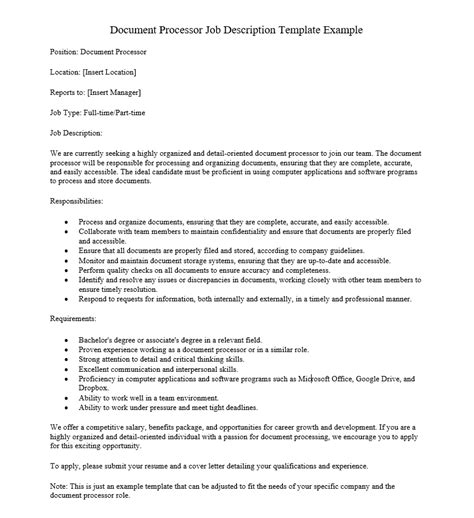 Image result for Data Processor Job Description