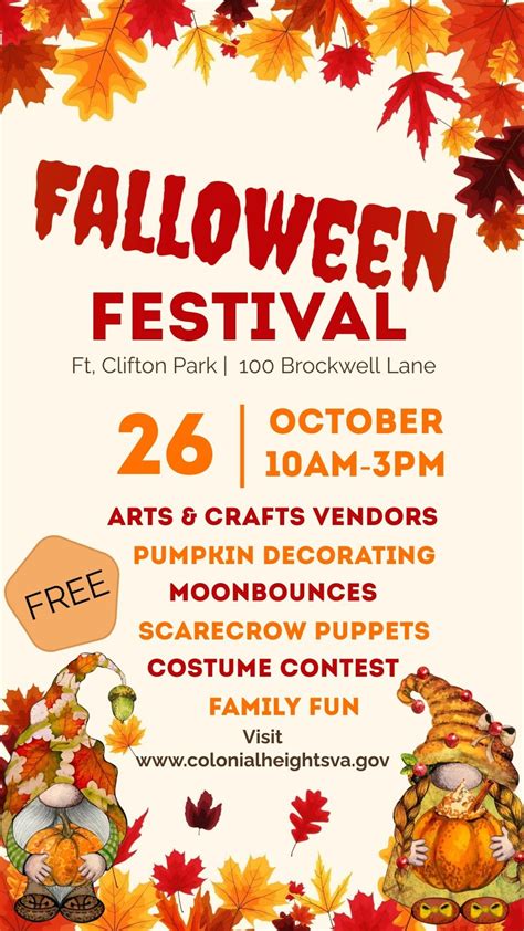 Falloween Festival, Fort Clifton Park, 100 Brockwell Lane, Colonial ...