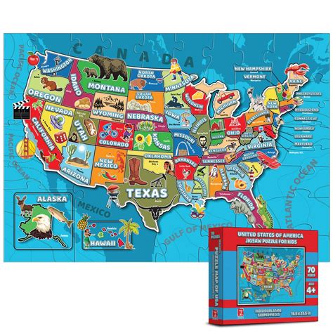 Us Map Games And Puzzles Amazon.com: A2PLAY USA Map Puzzle 1000 Piece