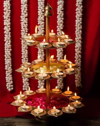 Deco Art Corp Urli, diya, 3 layer lotus, urli bowl, Diwali Decor lotus ...