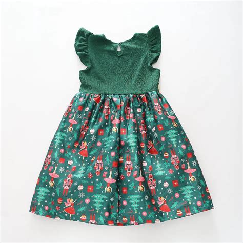 Green Christmas Dress - Ollies Place Kidswear