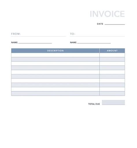 Image result for Sample Invoices Printable
