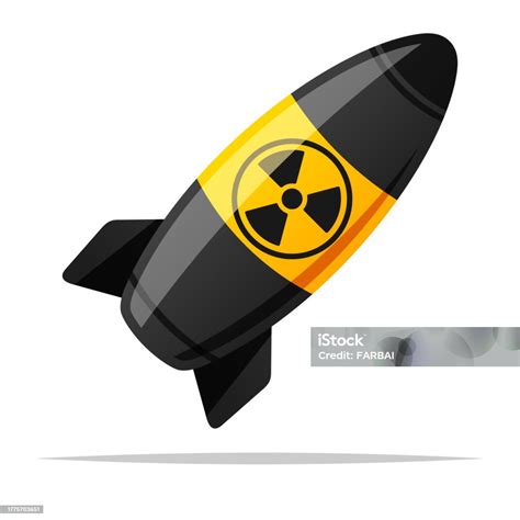 Atomic Nuclear Bomb Vector Isolated Illustration Stock Illustration ...