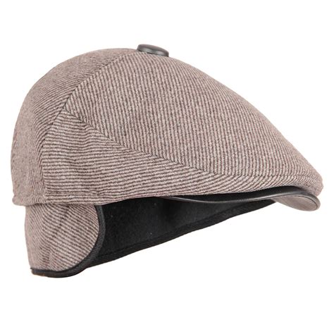 FabSeasons Self Designed Unisex Golf Flat Cap with Foldable Ear Cover ...