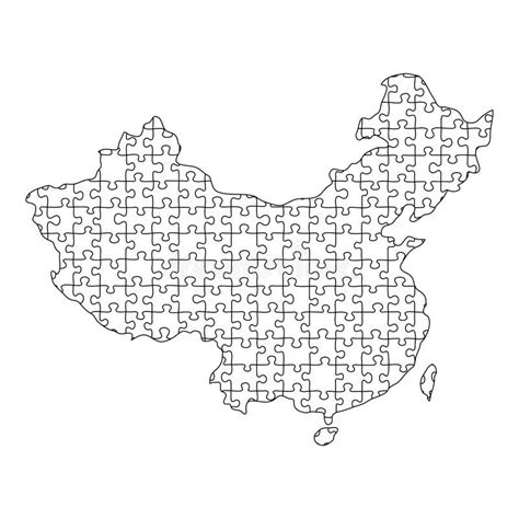 从拼图看中国地图 矢量插图 向量例证. 插画 包括有 查出, 组成, 映射, 艺术, 中国, 连接, 国家（地区） - 188141814