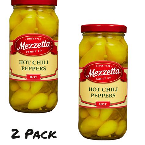 ( 2 Pack ) Mezzetta Hot Chili Peppers 16 fl oz Jar - Walmart.com