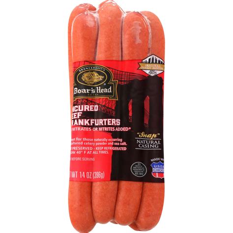 Boar's Head Beef Franks With Natural Casing - Shop Hot dogs at H-E-B