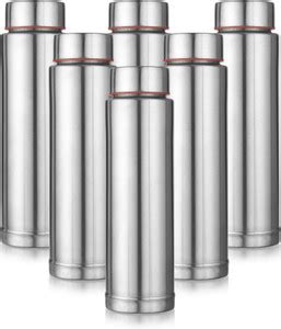 Jaipan Pack of 6 , 500 ML Leak Proof Steel Cap Spender Slim Stainless ...
