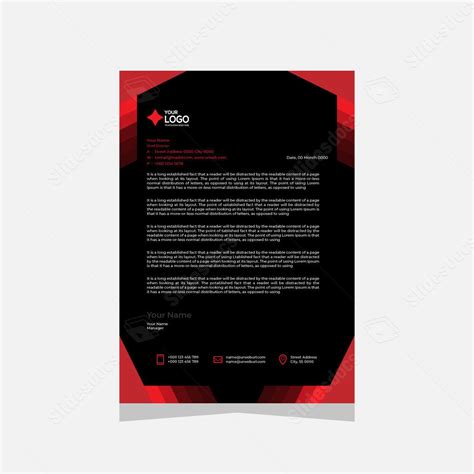 Letter Letterhead Contract Company Business Professional Word Template ...