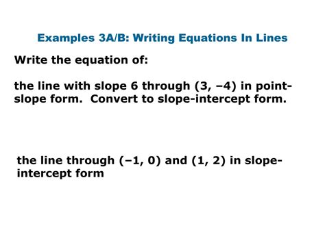 PPT - rise, run, slope point-slope form of a line slope-intercept form of a line PowerPoint ...