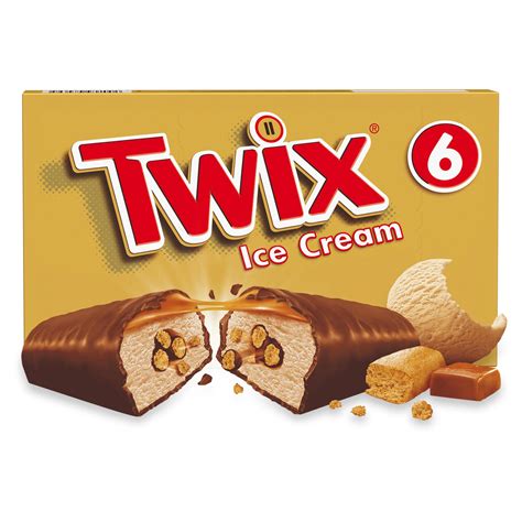 Twix Chocolate Caramel Ice Cream Bar 6 x 43ml | Ice Cream Cones, Sticks ...