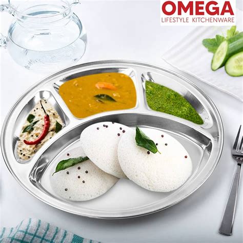 Buy OMEGA Set of 2 Stainless Steel Partition Plate - 32cm from Omega at ...