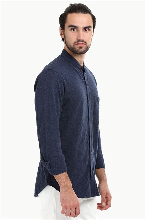 Buy Online Men's Heather Navy Knit Shirt for Men at Zobello