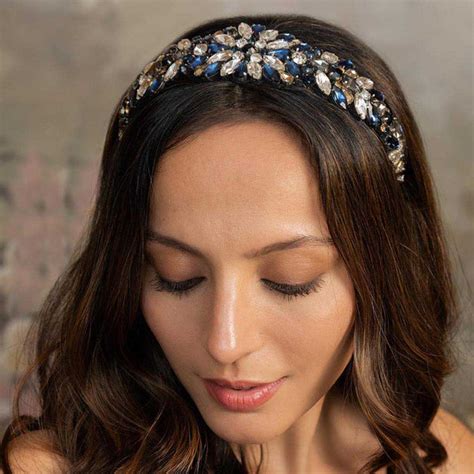 Rosemary Broad Headband - Dark Blue | Hair Drama Company