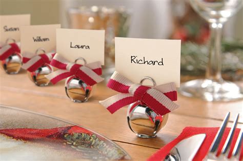 Grasslands Road Jingle Bell Metal Place Card Holder, 1-Inch, Silver ...