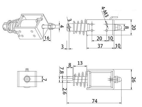 DC 12V Magnetic Solenoid – Push & Pull 1-20 N Electromagnet