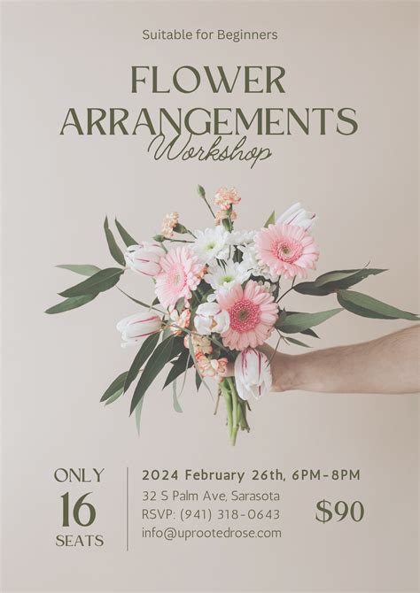 Flower Arrangement Class – Uprooted Rose - Sarasota Florist