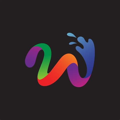 W splash logo | Premium Vector