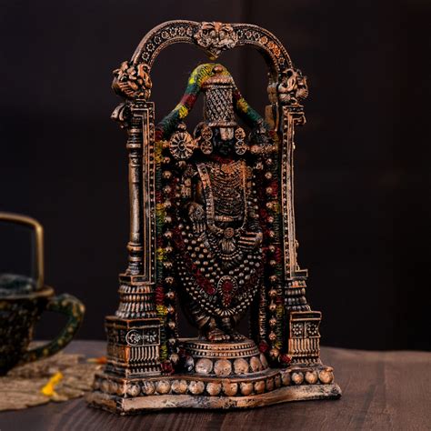 Resin Lord Venkateswara Balaji Statue in Bronze Finish – The Advitya