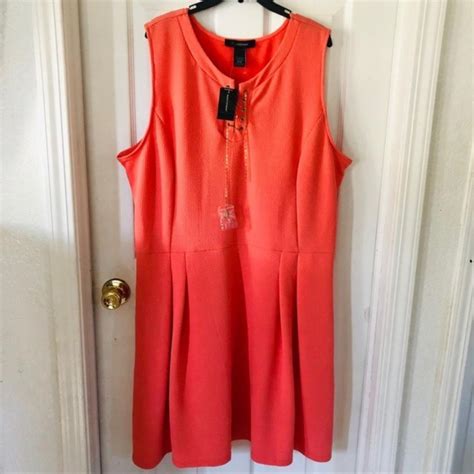 Ashley Stewart Women's Orange Dress | Depop