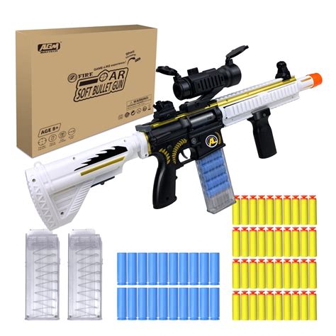 AGM MASTECH 416 Soft Bullet Toys Gun, Empty Shell Ejecting Design, 40 ...