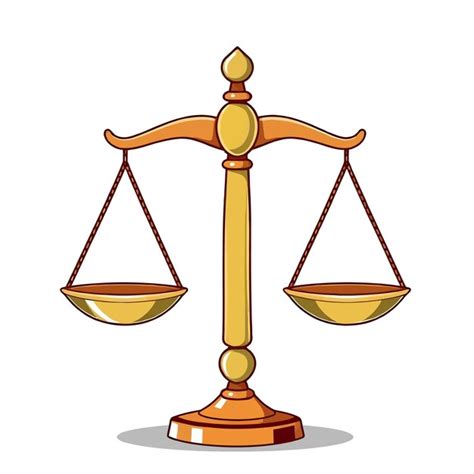 Balanced scale clipart cartoon style vector illustration | Premium AI ...