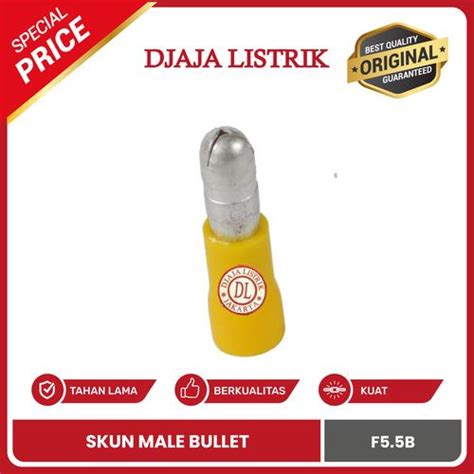 Jual Skun Male Bullet F5.5B Insulated Kuning - CL Skun Male Bullet F55B ...