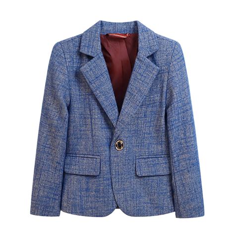 Delliss Girls Boys Blazer Jacket Solid Color Lapel Suit Open Front Long ...