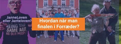 Foredrag: Hvordan når man til finalen i "Forræder"?, Middelfartvej 115b ...