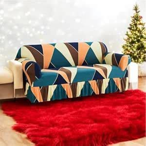Whizz Elastic Stretchable 3 Seater Sofa Cover with Frill for Living ...