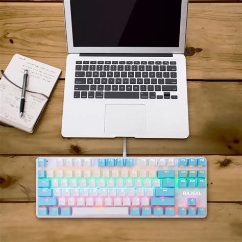 Buy Two-color 87-key Green Axis Mechanical Keyboard Green Axis Wired 87 ...