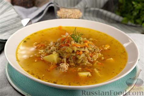 Рецепт: Рассольник с курицей и перловой крупой на RussianFood.com