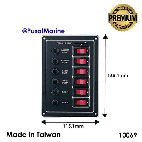 Saklar Switch Panel 6 Gang 10069 - Pusat Marine
